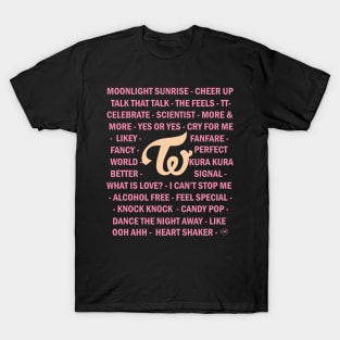 Design with TWICE songs T-Shirt